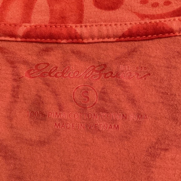 Eddie Bauer orange print t-shirt - Picture 4 of 7